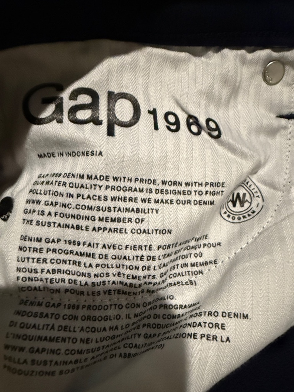 GAP 1969 True Skinny Ankle Pants in Navy - Picture 6 of 11